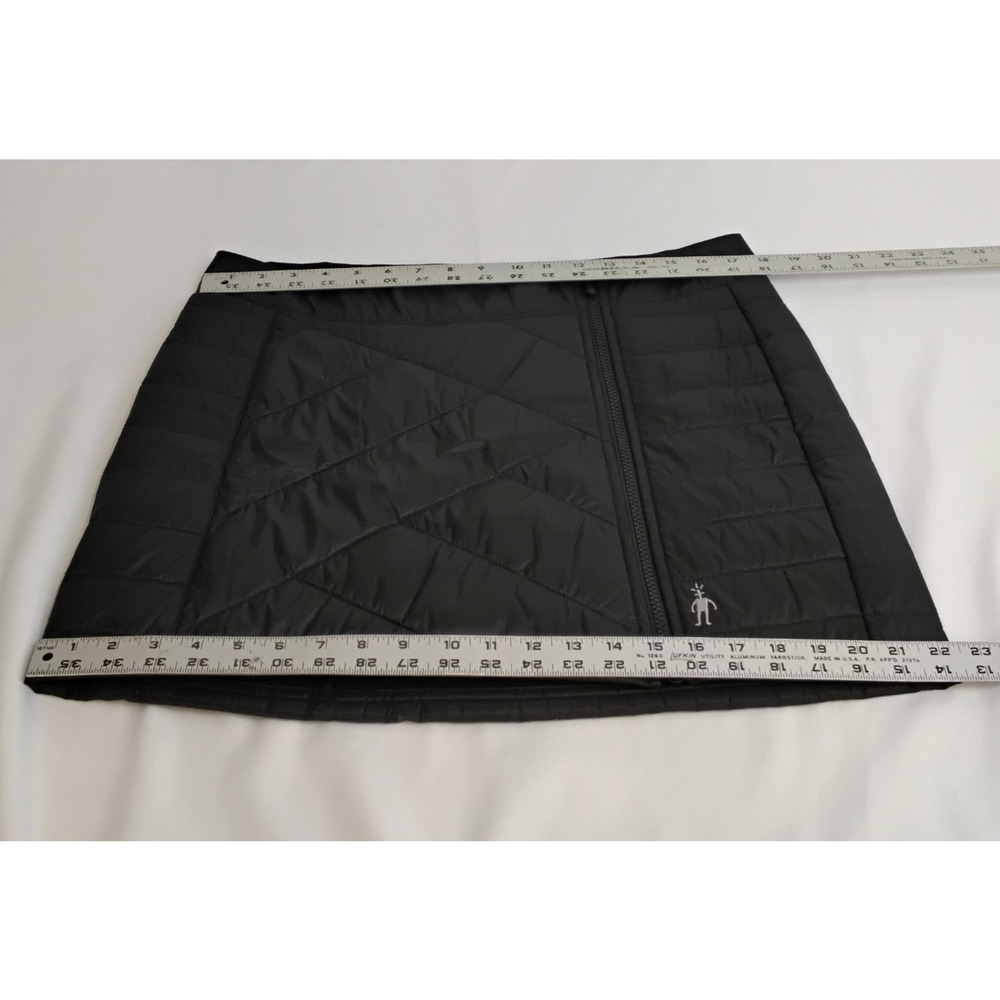 Smartwool Women's Smartloft Puffer Skirt Women's L Black Mini Merino Wool #J5885 - Picture 9 of 10